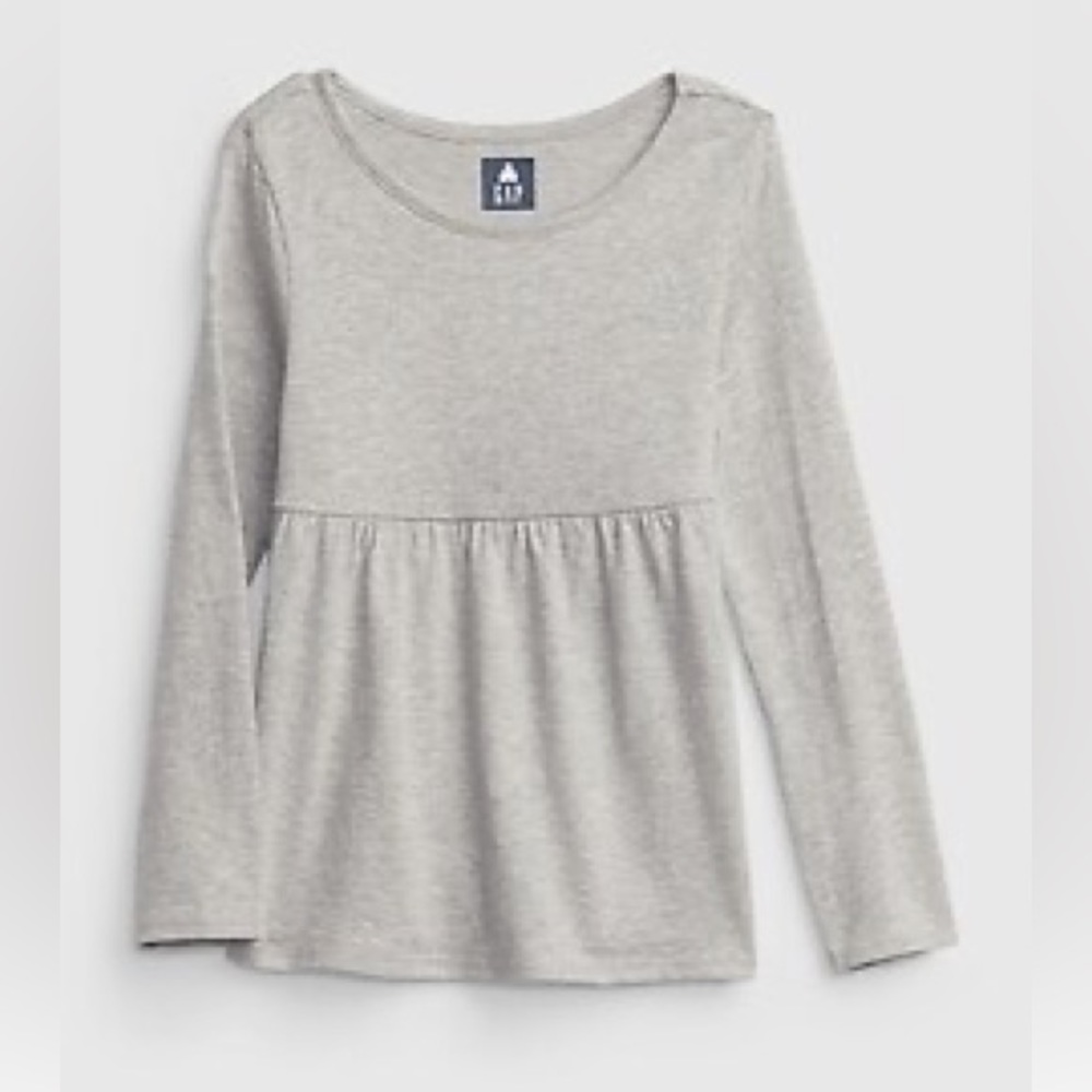 🆕 NWT Gap Baby Mix & Match Long Sleeve Gray Tunic T-Shirt Girls Sz 4